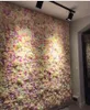 10 pz/lotto 60X40 CM Fiore Muro di Seta Rosa Trafori Crittografia Muro Sfondo Floreale Fiori Artificiali Matrimonio Creativo Fase spedizione gratuita