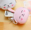 Fashion Coin Purse Lovely Kawaii Cartoon Rabbit Pouch Women Girls Small Wallet Soft Silicone Coin Bag Kid Gift Bunny key case