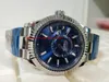 Excelente alta calidad relojes de pulsera Sky Dweller 326934 42MM esfera azul acero inoxidable Asia 2813 movimiento automático reloj para hombre Watc205N