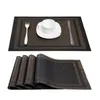 Placemats PVC-eettafel Mat Heat isolatie vlekbestendig placemat antislip wasbaar geweven vinyl pad restaurant plaat kom matten