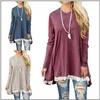 Women Long Sleeve Tunic Top Loose Fit Flare T-Shirt Tunic Tops Pullover Sweater For Leggings 8 Colour Select Size (S-2XL)