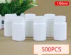 (500 pcs/lot) bouteille vide médicale blanche HDPE 100 ml/100g, bouteille de pilule, bouteille de capsule, bouteille en plastique avec tampon en papier d'aluminium SN1594