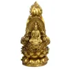 Reines Kupfer, dreigesichtiger Buddha, Buddha, Bronzegöttin, Feng Shui-Ornament