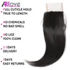 Allove 8a brasilianska mänskliga hår buntar väft silkeslen raka 3st med spetslås malaysiska jungfru peruanska förlängningar för kvinnor alla åldrar jet svart 8-28 tum
