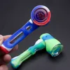 Silicone Hand Pipes Mini Hookah Bong Multi Colors Portable Shisha with silicon oil dab rigs