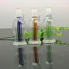 Pipas de vidrio para fumar Fabricación de bongs soplados a mano Mini botella de humo de agua de vidrio redondo a rayas