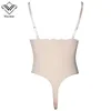 Sexy plongeant U Wechery cou corps Shaper dentelle bout à bout formateur d'attente sous-vêtements amincissants Corset Body sous-vêtements amincissants