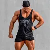 Nieuwe Tank Tops Mouwloze Vest Top Undershirt Casual Fitness Mens Casual Print Bodybuilding Rood Grijs Zwart