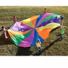 3M 118inch Child Kid Sports Development Outdoor Rainbow Umbrella Parachute Toy Jump-sack Ballute Play Parachute hot Promotion