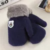 Nouvelle arrivée pour bébés hiver garçons filles gants tricotés de corde chaude gants mittens full