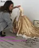 Gold Sequined Ball Gown Girls Pageant Dresses 2020 Vintage Lace Long Sleeves Plus Size Cheap Toddlers Kids Cupcake Pageant Dresses for Teens
