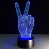 Hand overwinning 3D illusie led licht touch lamp decoratie sfeer hologram nieuwe acryl licht armaturen slaapkamer slapen # t56