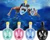 Nowa profesjonalna maska ​​do nurkowania nurkowania Snorkel Anti-Fog Goggles Okulary Set Silikonowy sprzęt do pływania 4 kolor