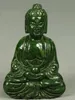 Chinees Oude Handwerk Groene Jade Carving Buddha Pendant NetSuke