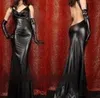 Vendita calda Nightclub pelle verniciata scava fuori costumi sexy abbronzante Costumi Cosplay catsuit in lattice fishtail Party club abbigliamento donna