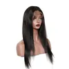 Straight Human Hair Lace Front Wig with Baby Hair Pre Plucked Brazilian 100 Human Hair Wigs for Black Women Natural Black Color2485762