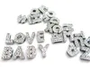 CHEAP 260Pcs Lot DIY Slide Letters With Rhinestone Charms For 10mm 8MM Pet Dog Collars 290B