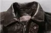 Kuzu kürk yakalı A2 hava kuvvetleri uçuş koyun derisi deri bombacısının ceketler AVIREXFLY Erkekler hakiki deri ceketler