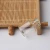 1.5ml Mini Glass Clear Wish Cork Vial Wood Stoppers 16x24X6mm(HeightxDia) Message Weddings Jewelry Party Favors Bottle Jar Tube