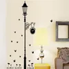 Removível minimalista moderno Preto Estilo Street Lights borboleta adesivos de parede Sala Quarto decoração de casa adesivos