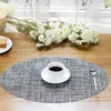 Round Table Placemats PVC Tableware Pad for Kitchen Table Heat Insulation Stain-resistant Washable Placemat