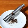 Stal nierdzewna Thumb Push Pepper Mills Mills Przenośny Manual Pepper Muller Wynik Mleczarka Mini Mini Narzędzia kuchenne SN2209