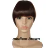 1pc 8 inch Short Front Neat bangs Clip in bang fringe Hair extensions straight High Temperature Synthetic 100 Real Natural hairpi2944575