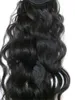 Naturalny kręcony elastyczny opaska ludzka włosa do włosów luźna fala kręcona Remy Włosy Włosy Długa część boczna kucyk ogon8557113