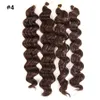 크로 셰 뜨개질 브레이드 헤어 확장 Kanekalon 브레이딩 헤어 깊은 파도 묶음 Afro Kinky Curly Synthetic Ombre9165398