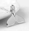 DHL mooie zeemeermin sleutelbeen ketting zilveren ketting eenvoudige mode-sieraden fishtail hanger ketting beste cadeau voor vrouwen