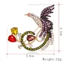 Naturliga djur Brosch Pins Bee Dragonfly Butterfly Ladybug PapegoT Bird Cat Lizard Broscher för Kvinnor Crystal Brosch