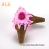 최고 품질의 유리 흡연 파이프 소형 아이스크림 디자인 오일 버너 파이프 공동 물 봉