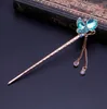 Mulheres elegante charme azul cristal bobby pin fashion strass strass stick