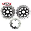 ARASHI ZX12R Front Rear Brake Rotors Disk Disc Set For KAWASAKI NINJA ZX-12R 2004 2005 2006 ZX 12R ZZR 600 1991 1992