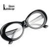 万華鏡メガネ女性のクライアーゴーグル男性カートコバレンメガネヴィンテージオーバルサングラス透明ピンクレンズ眼鏡