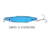새로운 높은 레이저 디자인 납 생선 물고기 미끼 깊은 다이빙 싱킹 금속 미끼 6.5cm 28g 지그 엉덩이 낚시 미끼