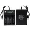18650 USB 케이블이있는 리튬 배터리 충전기 4 3 2 1 충전 슬롯 26650 18490 18350 충전식 배터리 충전기 충전기 스마트 INT4415190