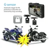 Dual Camera 3 tums motorcykel DVR 720P IR Night Vision Camera Motorcykel G-sensor 120 graders vidvinkel videobandspelare Dash-kameror