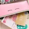 Cartoon cosmetische tassen briefpapier potlood pen reizen make-up kawaii waterdichte zak rits pouch portemonnee geld tassen lederen opbergtas