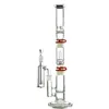 3 Chambers Glass Bongs Comb Perc Bongs Dome Showerhead Water Pipes With Ash Catcher Straight Perc Build A Bong With Plastic Clip WP522