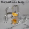 Pipas para fumar Bucket Bangers 14 mm Macho Hembra Color que cambia Cuarzo Termocrómico Banger Nails para Bongs de vidrio Dab Rigs