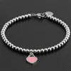 2022 Famosa marca Titanium Steel Bracelets Classic Jewelry Heart Heart Charms Pulsera para Mujer Charm Beads Pulsera Pulseiras Joyería