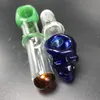 Kolorowa czaszka palnik olejna szklana rura wysokiej jakości palnik olejowy czaszka szklana rura wodna Honeycomb Dab platforma dla bongs
