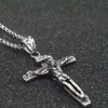 10 pcs Antique Silver Jesus Cristo Cruz Crucifix Encantos Pingentes Colar para Homens MS Jóias Moda Acessórios