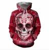 Yffushi 2018 Man 3D Hoodies Funny Skull Print Hip Hop Hoodies Cool Autumn Spring Full Sleeve Pullovers Män Plus Size S-5XL