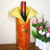 Chinois Handmade Handmade Silk Wine Bottle Cover With Chinese Noust New Year Christmas Table Decoration Bottle Cover Sacs SN11305941431