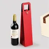 Sacchetti di vino portatili di lusso in pelle PU Custodia per imballaggio di bottiglie di vino rosso Scatole di immagazzinaggio regalo con accessori per manubrio LX0524