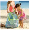 حقيبة التخزين للطي الأطفال شاطئ اللعب التشطيب حقيبة الطفل شاطىء البحر شبكة السفر أكياس شبكة الحقيبة حمل شل الرمال منظمة a237