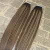 100% Human Hair Tape In Extensions Balayage markerad tejp på remy hårförlängningar Omber brasilianska hårförlängningar 100g / 40pcs