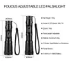 DHL XMLT6 Flashlight Torch 5000 Lumens Bike Light 5Modes Torch Zoomable LED Ficklight 18650 Batteriladdare9647752